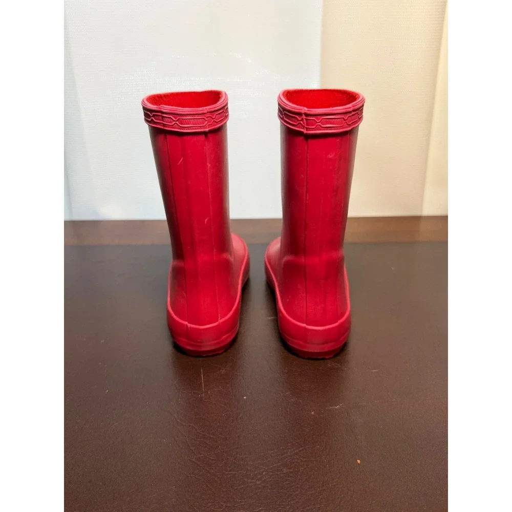 Sparkle in Pink Kids Pink Rubber Rain Boots Waterproof Puddle Jumpers Size 9